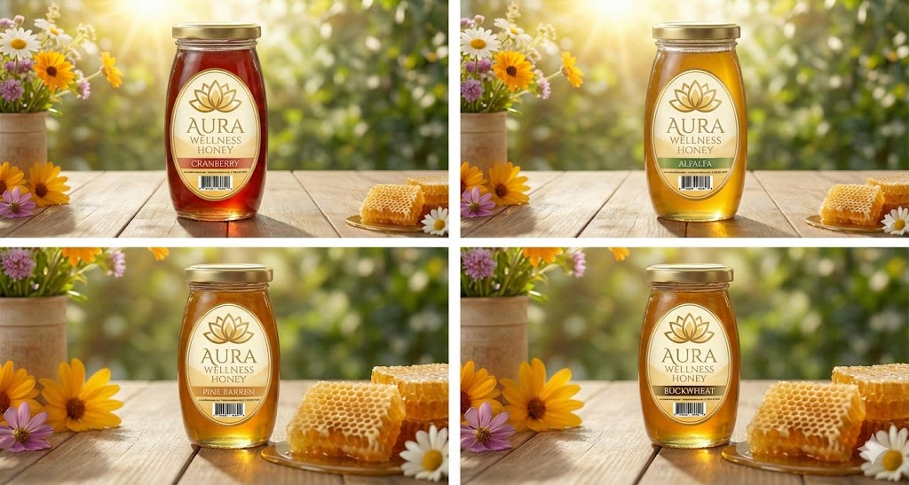 Aura Wellness Clover Honey 1lb