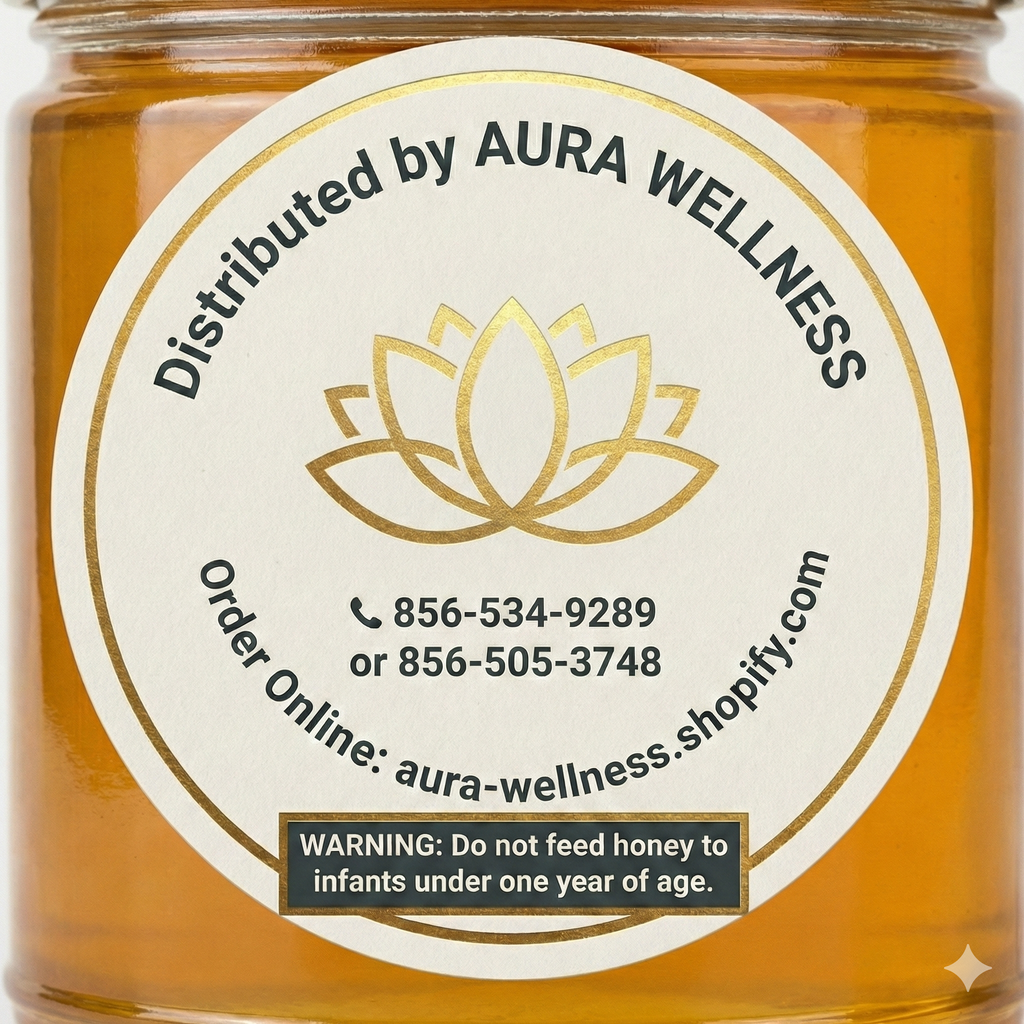 Aura Wellness Orange Blossom Honey 1lb