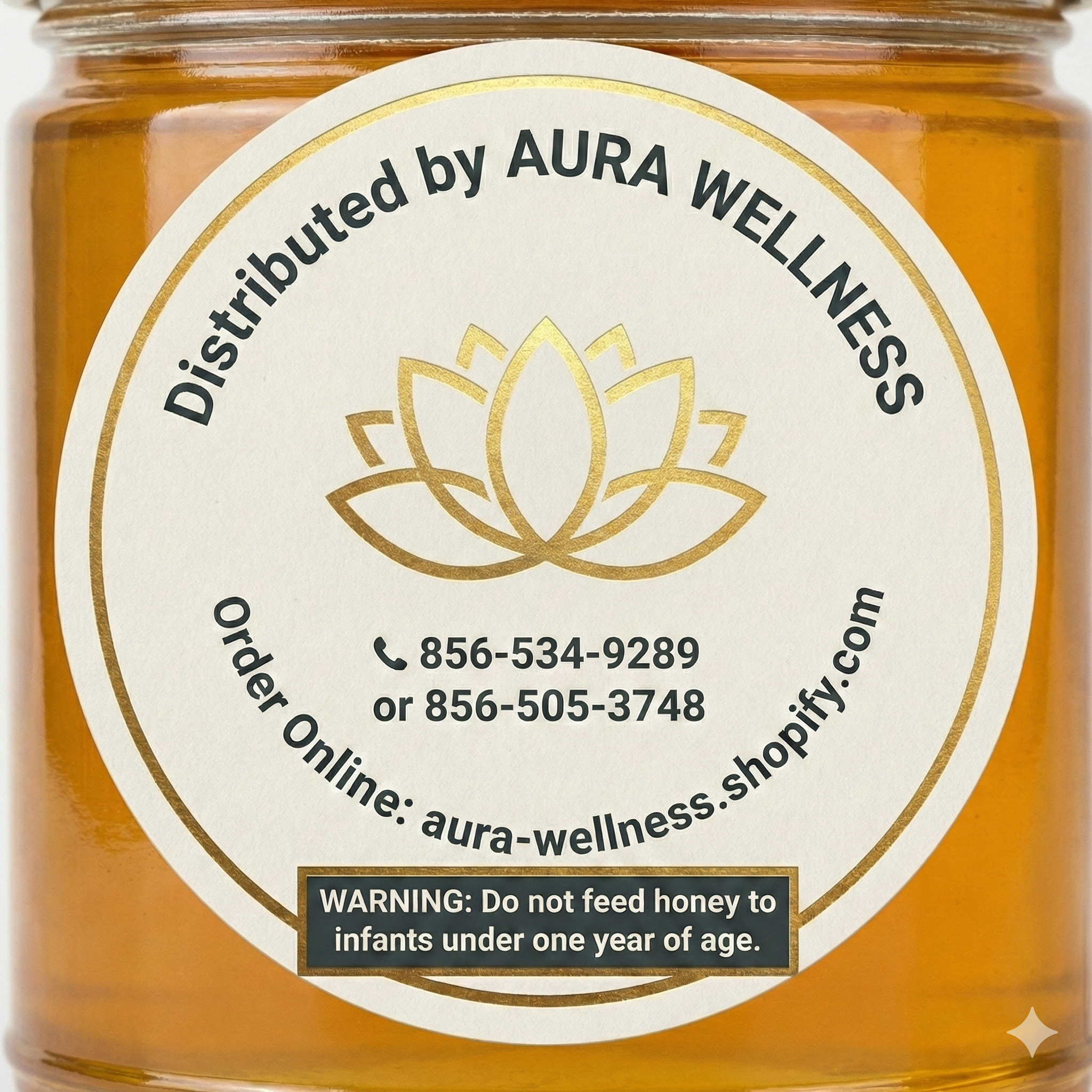 Aura Wellness Orange Blossom Honey 1lb