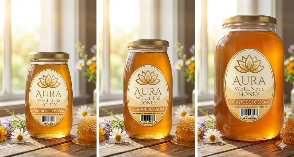 Aura Wellness Orange Blossom Honey 8oz