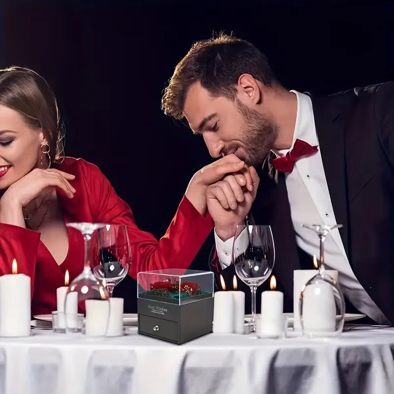 I Love You Forever Rose & Heart Necklace Gift Set