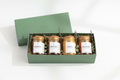 Create green wellness gift box to include these 4 in 1 Flavored Honey collection in 8oz: Blueberry Flavored, Cranberry Flavored, Orange flavored, Strawberry Flavored